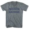 Boudin Sausage Tri-Blend V-neck Womens Junior Cut T-shirt by Tribe Lacrosse