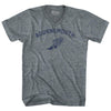 Bournemouth Running Track Winged Foot-Tri-Blend V-neck Womens Junior Cut T-shirt by Tribe Lacrosse