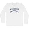 Boynton Beach Inlet Surf Break Crossed Surf Board Surfing Destination Adult Cotton Long Sleeve T-Shirt by Tribe Lacrosse