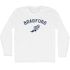 Bradford Running Track Winged Foot Adult Cotton Long Sleeve T-shirt by Tribe Lacrosse