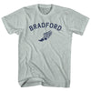 Bradford Running Track Winged Foot Adult Tri-Blend T-shirt by Tribe Lacrosse