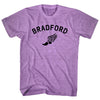 Bradford Running Track Winged Foot Adult Tri-Blend T-shirt by Tribe Lacrosse