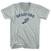 Bradford Running Track Winged Foot Adult Tri-Blend V-neck T-shirt by Tribe Lacrosse