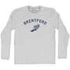 Brentford Running Track Winged Foot-Adult Cotton Long Sleeve T-shirt by Tribe Lacrosse