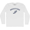 Brentford Running Track Winged Foot-Adult Cotton Long Sleeve T-shirt by Tribe Lacrosse
