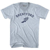 Brentford Running Track Winged Foot-Adult Tri-Blend V-neck T-shirt by Tribe Lacrosse