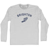 Brighton Running Track Winged Foot Adult Cotton Long Sleeve T-shirt by Tribe Lacrosse