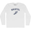 Bristol Running Track Winged Foot-Adult Cotton Long Sleeve T-shirt by Tribe Lacrosse