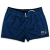 British Virgin Islands Country Heritage Flag Shorty Short Gym Shorts 2.5" Inseam Made In USA by Shorty Shorts