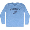 Bromley Running Track Winged Foot Adult Tri-Blend Long Sleeve T-shirt by Tribe Lacrosse