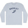 Bromley Running Track Winged Foot Adult Tri-Blend Long Sleeve T-shirt by Tribe Lacrosse