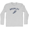 Bromley Running Track Winged Foot Adult Cotton Long Sleeve T-shirt by Tribe Lacrosse