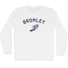 Bromley Running Track Winged Foot Adult Cotton Long Sleeve T-shirt by Tribe Lacrosse