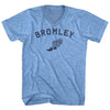 Bromley Running Track Winged Foot Adult Tri-Blend V-neck T-shirt by Tribe Lacrosse