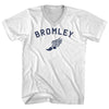 Bromley Running Track Winged Foot Adult Cotton V-neck T-shirt by Tribe Lacrosse