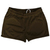 Pinstripes Shorty Short Gym Shorts 2.5" Inseam Made In USA by Tribe Lacrosse
