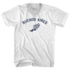 Buenos Aires Running Track Winged Foot Adult Tri-Blend V-neck T-shirt by Tribe Lacrosse