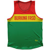 Burkina Faso Country Finish Line Athletic Sport Tank Top Made In USA by Ultras