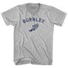 Burnley Running Track Winged Foot-Adult Cotton V-neck T-shirt by Tribe Lacrosse