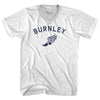 Burnley Running Track Winged Foot-Adult Cotton V-neck T-shirt by Tribe Lacrosse