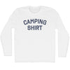 Camping Shirt Adult Cotton Long Sleeve T-shirt by Tribe Lacrosse