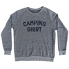 Camping Shirt Adult Tri-Blend Sweatshirt by Tribe Lacrosse