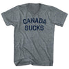 Canada Sucks Tri-Blend V-neck Womens Junior Cut T-shirt by Tribe Lacrosse