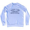 Cape Cod Surf Break Crossed Surf Board Surfing Destination Adult Tri-Blend Sweatshirt by Tribe Lacrosse