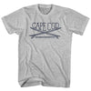 Cape Cod Surf Break Crossed Surf Board Surfing Destination Adult Cotton T-Shirt by Tribe Lacrosse