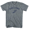 Cape Town Running Track Winged Foot Adult Tri-Blend T-shirt by Tribe Lacrosse