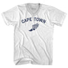Cape Town Running Track Winged Foot Adult Tri-Blend V-neck T-shirt by Tribe Lacrosse