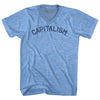 Capitalism Adult Tri-Blend V-neck T-shirt by Tribe Lacrosse