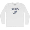 Cardiff Running Track Winged Foot-Adult Cotton Long Sleeve T-shirt by Tribe Lacrosse