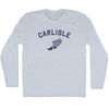 Carlisle Running Track Winged Foot Adult Tri-Blend Long Sleeve T-shirt by Tribe Lacrosse