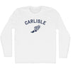 Carlisle Running Track Winged Foot Adult Cotton Long Sleeve T-shirt by Tribe Lacrosse