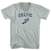 Celtic Running Track Winged Foot Adult Tri-Blend V-neck T-shirt by Tribe Lacrosse
