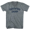Certified Zaddy Tri-Blend V-neck Womens Junior Cut T-shirt by Tribe Lacrosse
