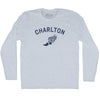 Charlton Running Track Winged Foot-Adult Tri-Blend Long Sleeve T-shirt by Tribe Lacrosse