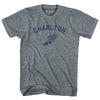 Charlton Running Track Winged Foot-Adult Tri-Blend T-shirt by Tribe Lacrosse