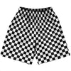 Checkerboard 1 Inch Black and White Basketball Practice Shorts Made In USA by Tribe Lacrosse