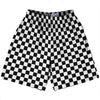 Checkerboard 1 Inch Black and White Lacrosse Shorts Made In USA by Tribe Lacrosse