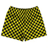 Checkerboard 1 Inch Black and Yellow Rugby Shorts Made In USA by Tribe Lacrosse