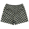 Checkerboard 1 Inch Blue Navy and Vegas Gold Rugby Shorts Made In USA by Tribe Lacrosse