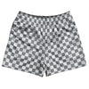 Checkerboard 1 Inch Grey Dark and White Rugby Shorts Made In USA by Tribe Lacrosse