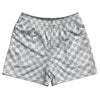Checkerboard 1 Inch Grey Medium and White Rugby Shorts Made In USA by Tribe Lacrosse