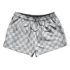 Checkerboard 1 Inch Grey Medium and White 2.5" Swim Shorts Made in USA by Tribe Lacrosse