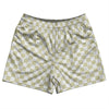 Checkerboard 1 Inch Vegas Gold and White Rugby Shorts Made In USA by Tribe Lacrosse