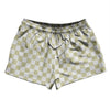 Checkerboard 1 Inch Vegas Gold and White 2.5" Swim Shorts Made in USA by Tribe Lacrosse