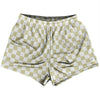 Checkerboard 1 Inch Vegas Gold and White Womens & Girls Sport Shorts End Made In USA by Tribe Lacrosse