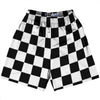 Checkerboard 2.5 Inches Black and White Lacrosse Shorts Made In USA by Tribe Lacrosse